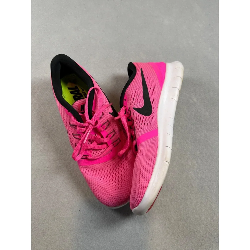 Nike Free RN Womens Running Shoes Pink Black Low Top Sneakers 831509-601